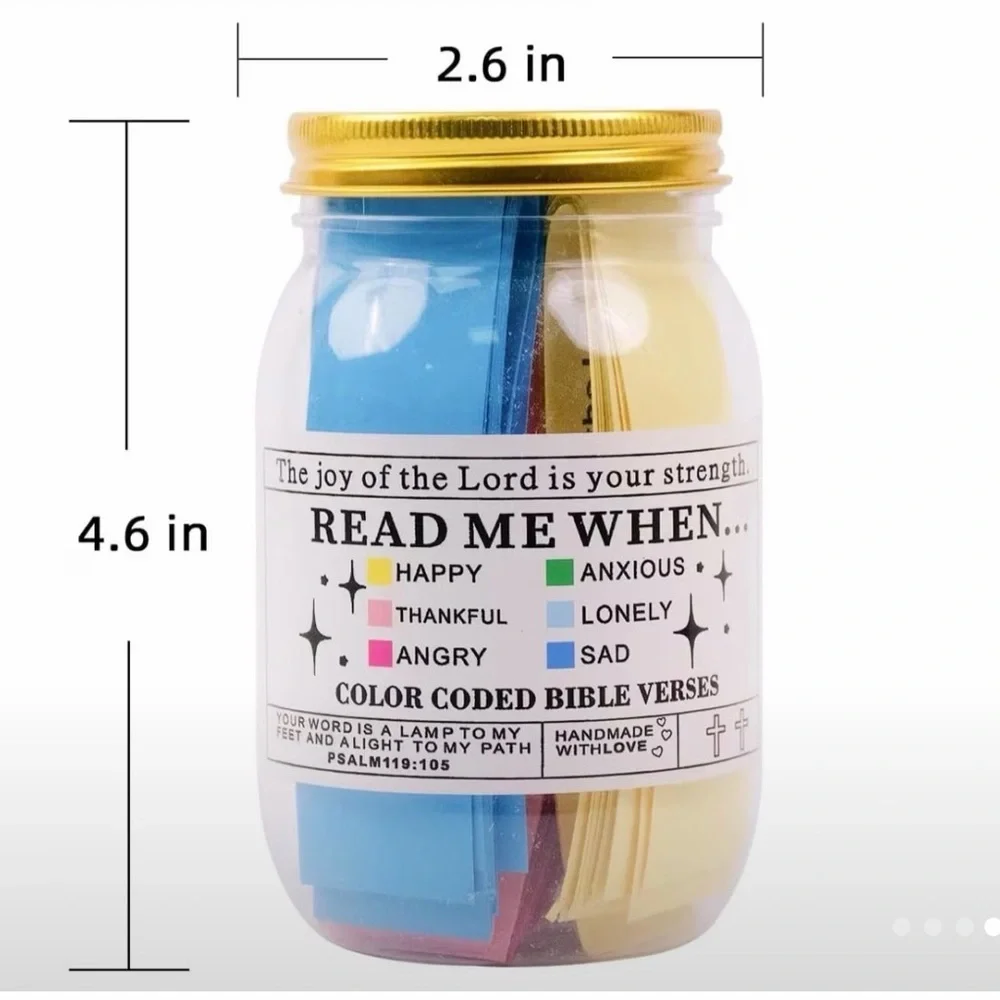 Read Me When Bible Verse Jar Color Coded Christian Anxiety, Encouragement Verses